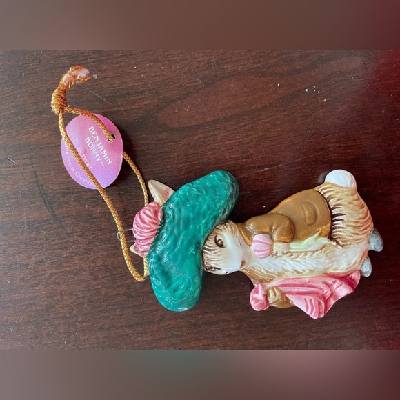 Vintage 1983 Schmid Hunca Munca Beatrix Potter Christmas Easter ornaments - Picture 4 of 5